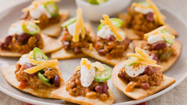 Tacos con carne y chili Tacos con carne y chili