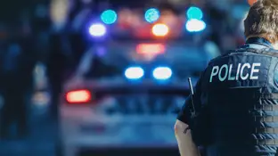 Imagen de archivo de un policía en EEUU Imagen de archivo de un policía en EEUU