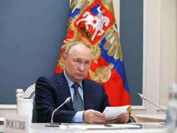 Vladimir Putin durante su intervención en el G-20 de este miércoles.