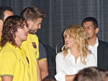 Shakira, Piqué y Carles Puyol