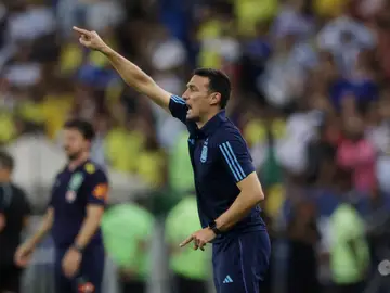 Lionel Scaloni, en Maracaná Lionel Scaloni, en Maracaná