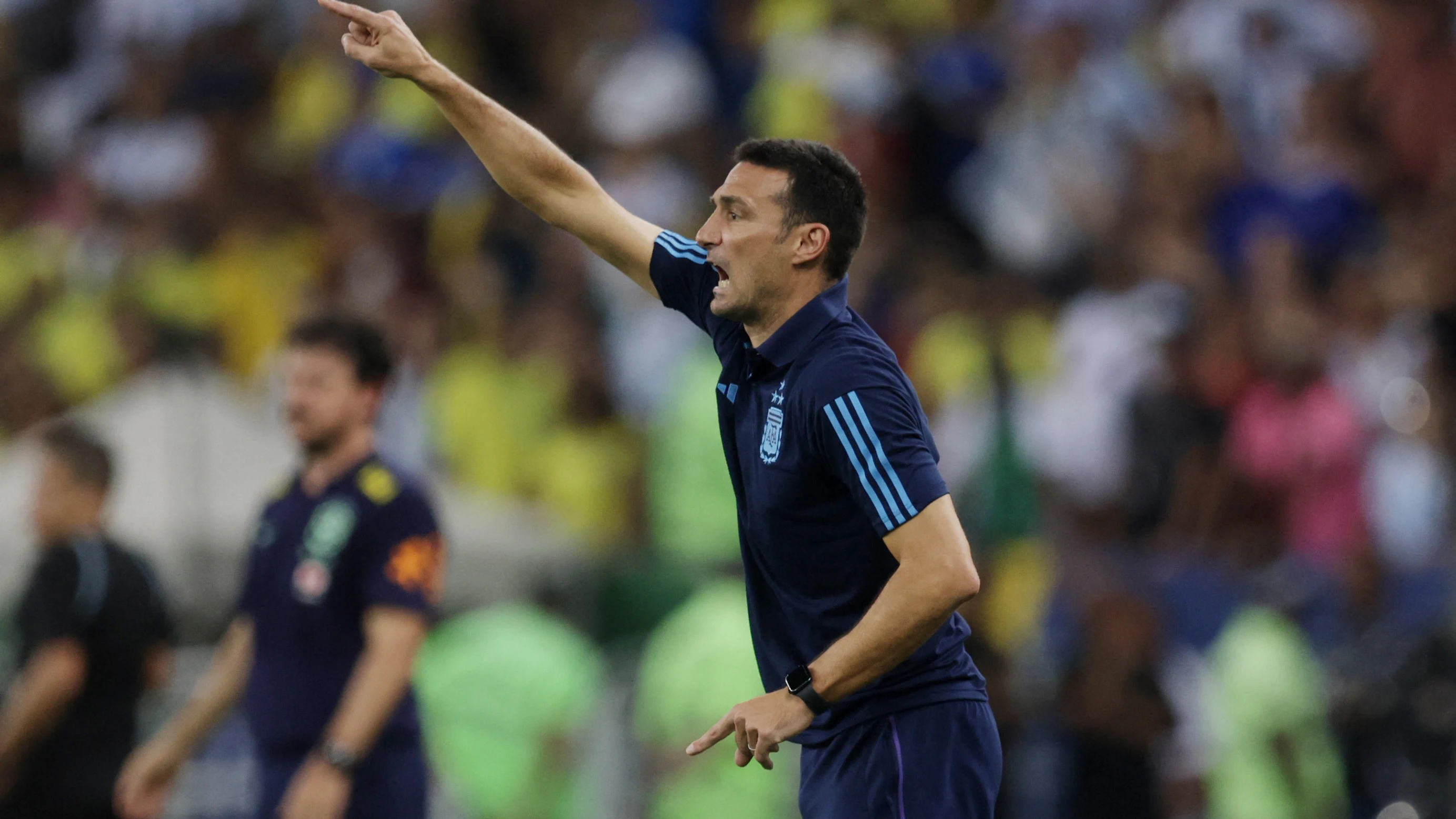 Lionel Scaloni, en Maracaná Lionel Scaloni, en Maracaná