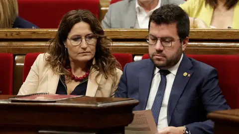 Laura Vilagrà (i) y Pere Aragonès (d) Laura Vilagrà (i) y Pere Aragonès (d)