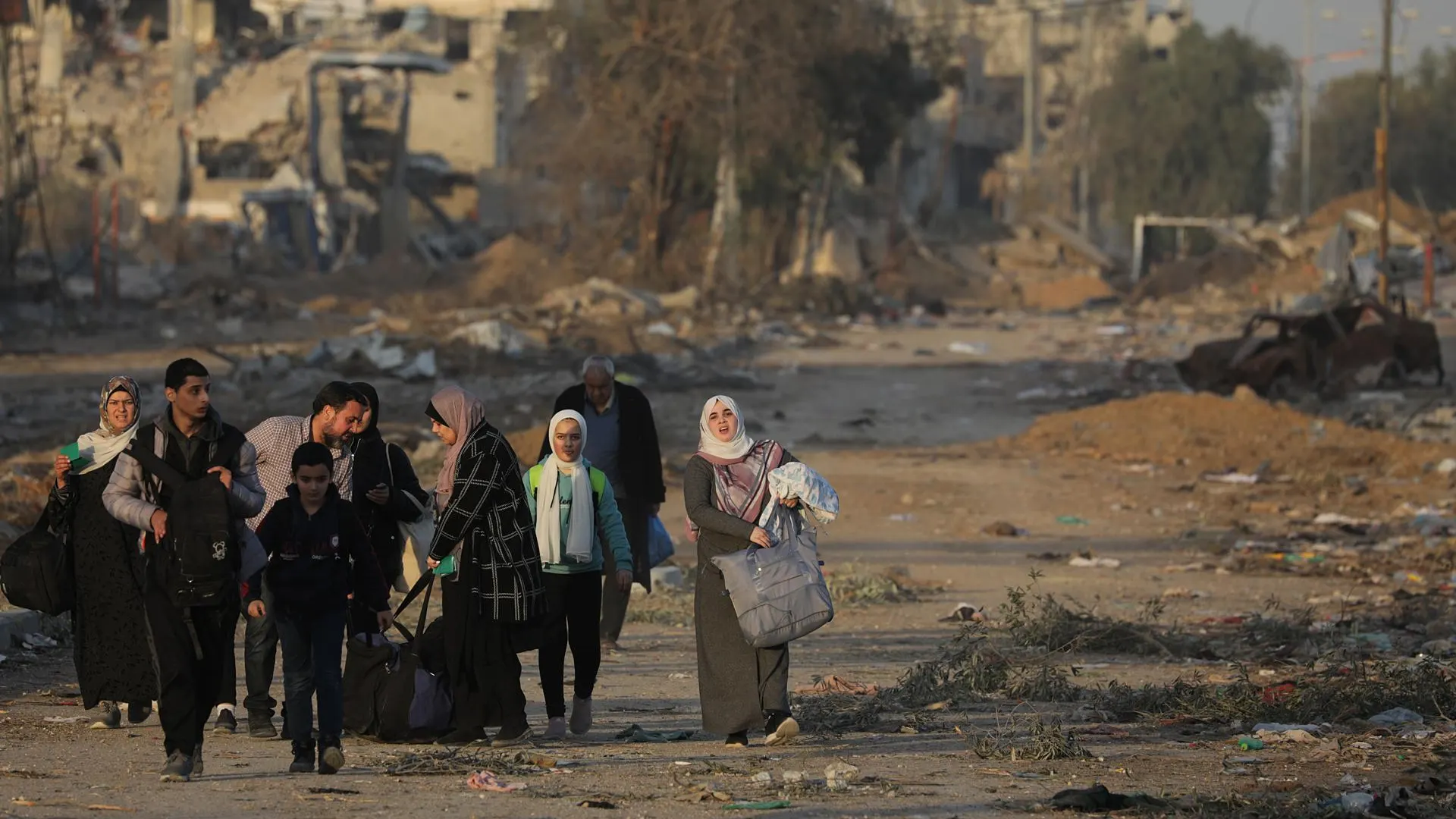 Palestinos en Gaza