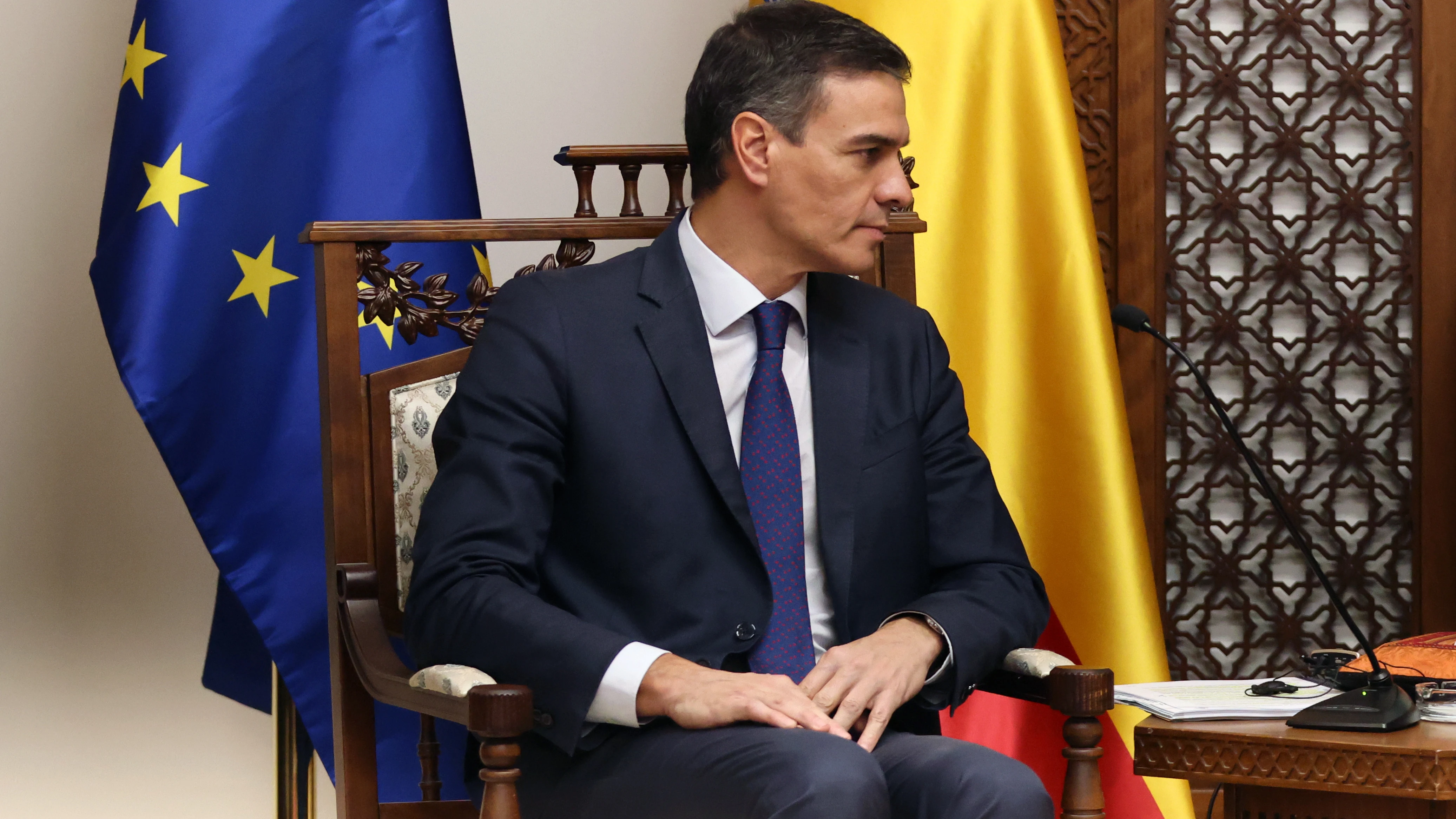 Pedro S&aacute;nchez este jueves en Ramala.