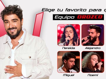 Esta noche, tú eliges: vota a tu talent favorito del equipo de Antonio Orozco en La Voz
