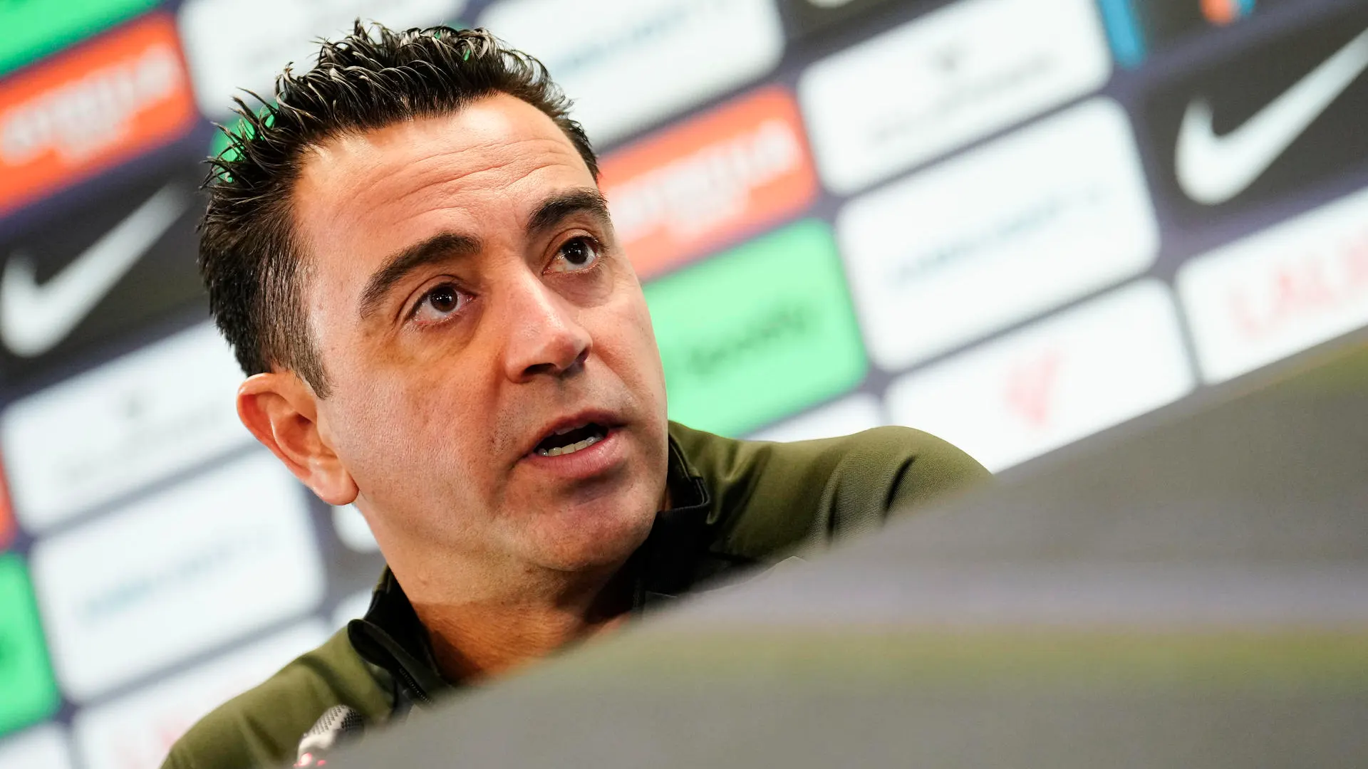 Xavi Hernández en rueda de prensa Xavi Hernández en rueda de prensa