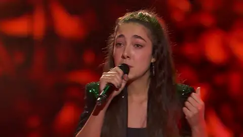 La emoción de Nereida cantando La Llorona cautiva a los coaches La emoción de Nereida cantando La Llorona cautiva a los coaches