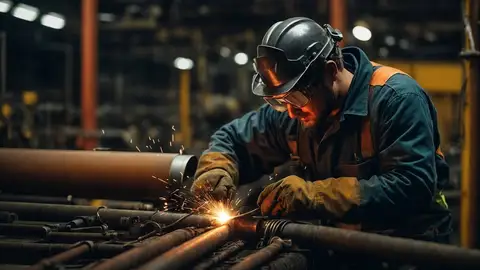 Imagen de archivo de un soldador Imagen de archivo de un soldador