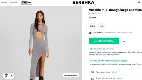 Vestido underboob Vestido underboob