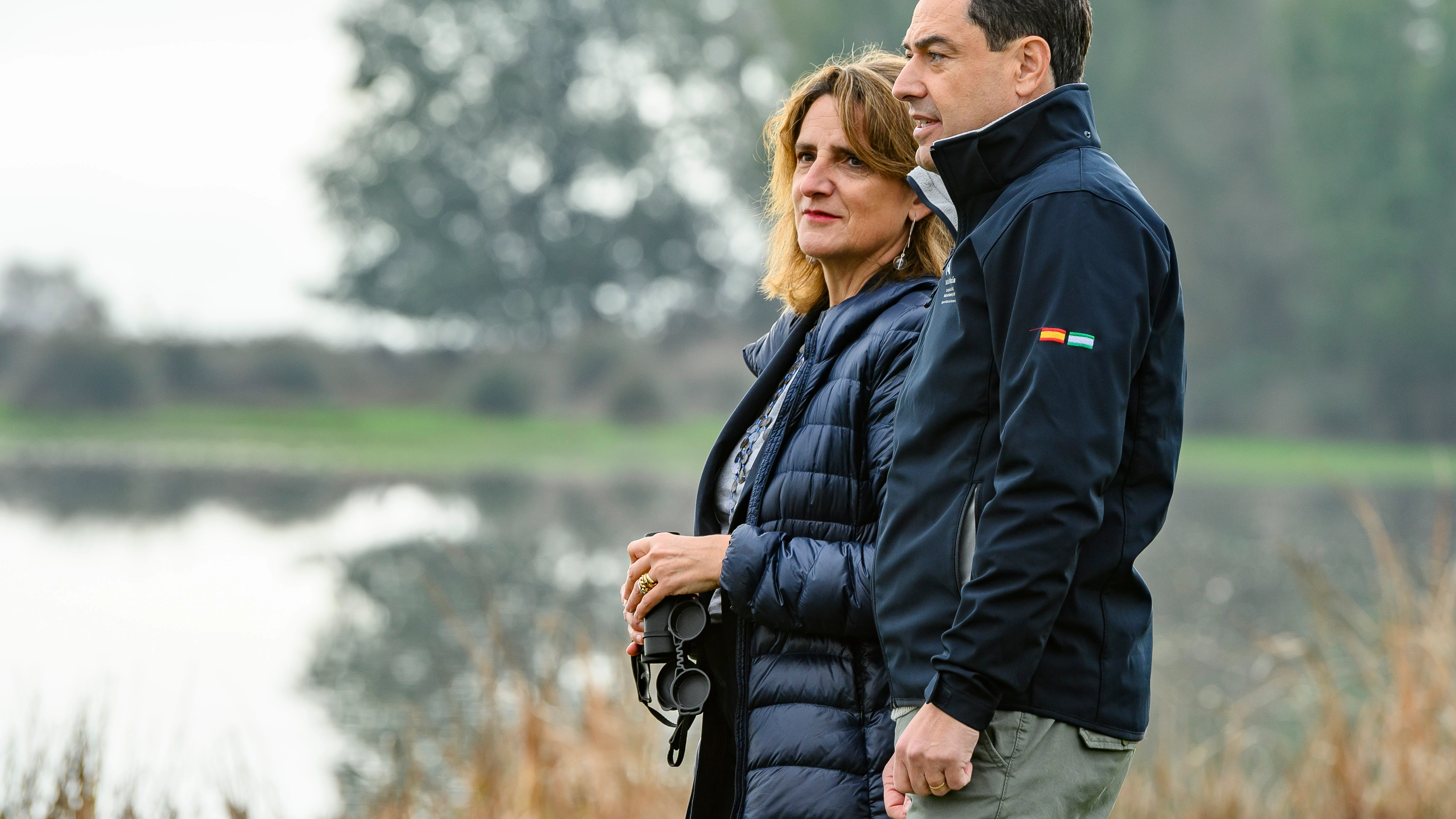 Juanma Moreno y Teresa Ribera en Doñana Juanma Moreno y Teresa Ribera en Doñana