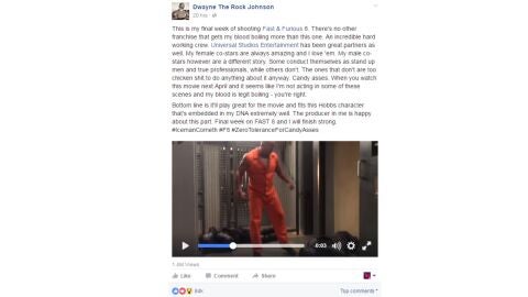 Post de Dwayne Johnson