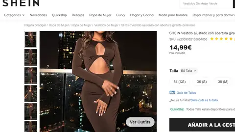 Vestido underboob Vestido underboob