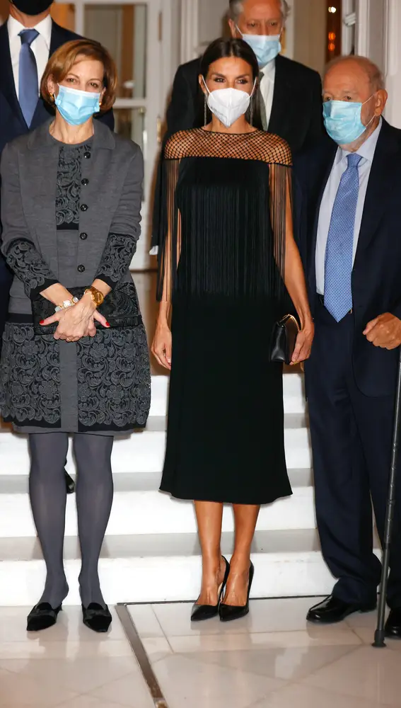El vestido de flecos de la reina Letizia