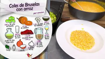 Ingredientes Coles de Bruselas con arroz
