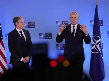 El Secretario de Estado de EEUU, Antony Blinken y Jens Stoltenberg, Secretario General de la OTAN, este martes en Bruselas. El Secretario de Estado de EEUU, Antony Blinken y Jens Stoltenberg, Secretario General de la OTAN, este martes en Bruselas.
