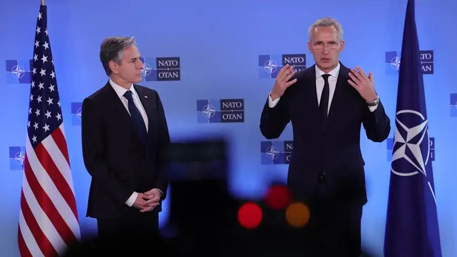 El Secretario de Estado de EEUU, Antony Blinken y Jens Stoltenberg, Secretario General de la OTAN, este martes en Bruselas. El Secretario de Estado de EEUU, Antony Blinken y Jens Stoltenberg, Secretario General de la OTAN, este martes en Bruselas.
