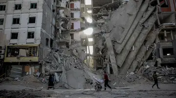 Barrio destruido en Gaza