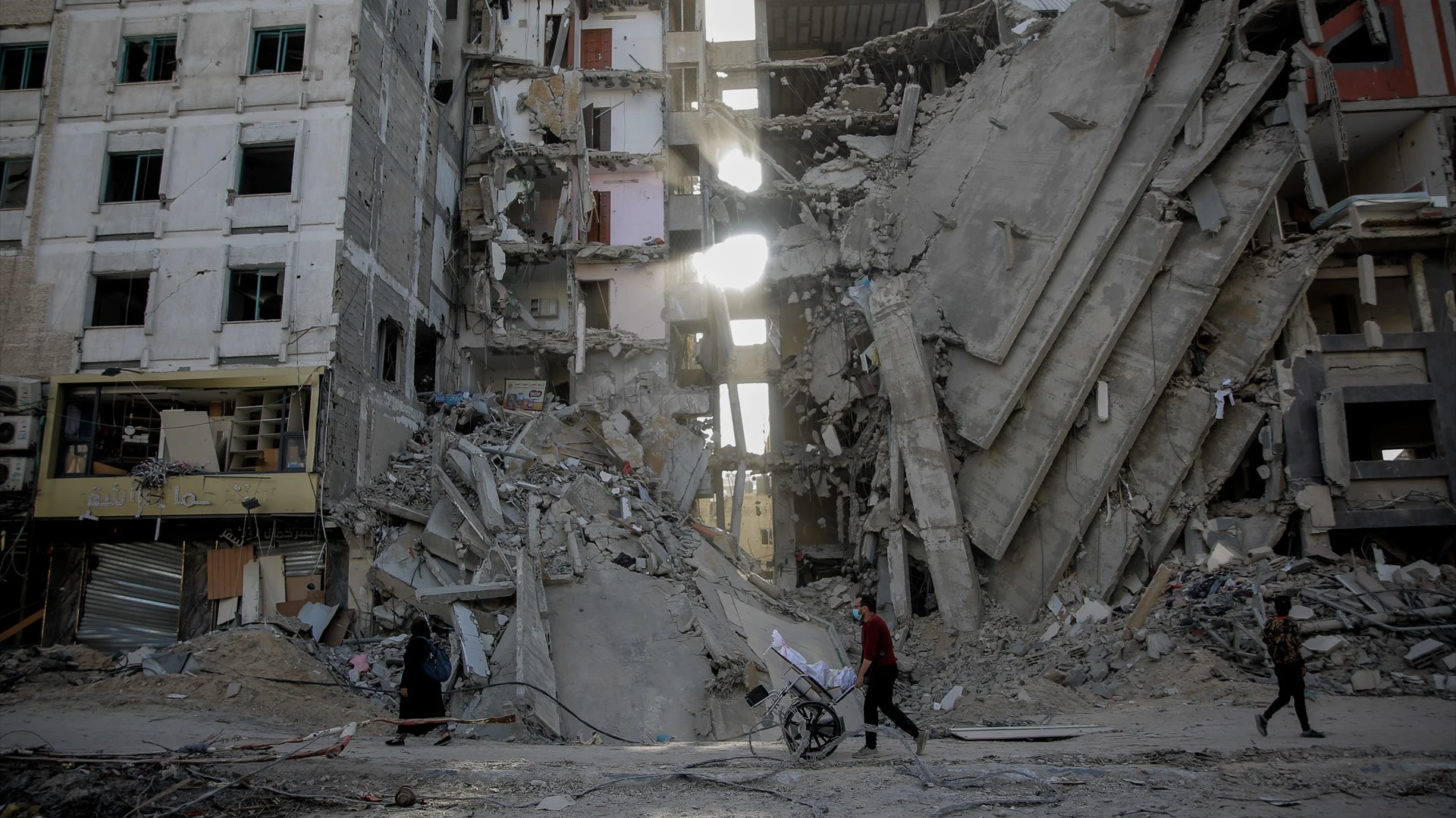 Barrio destruido en Gaza