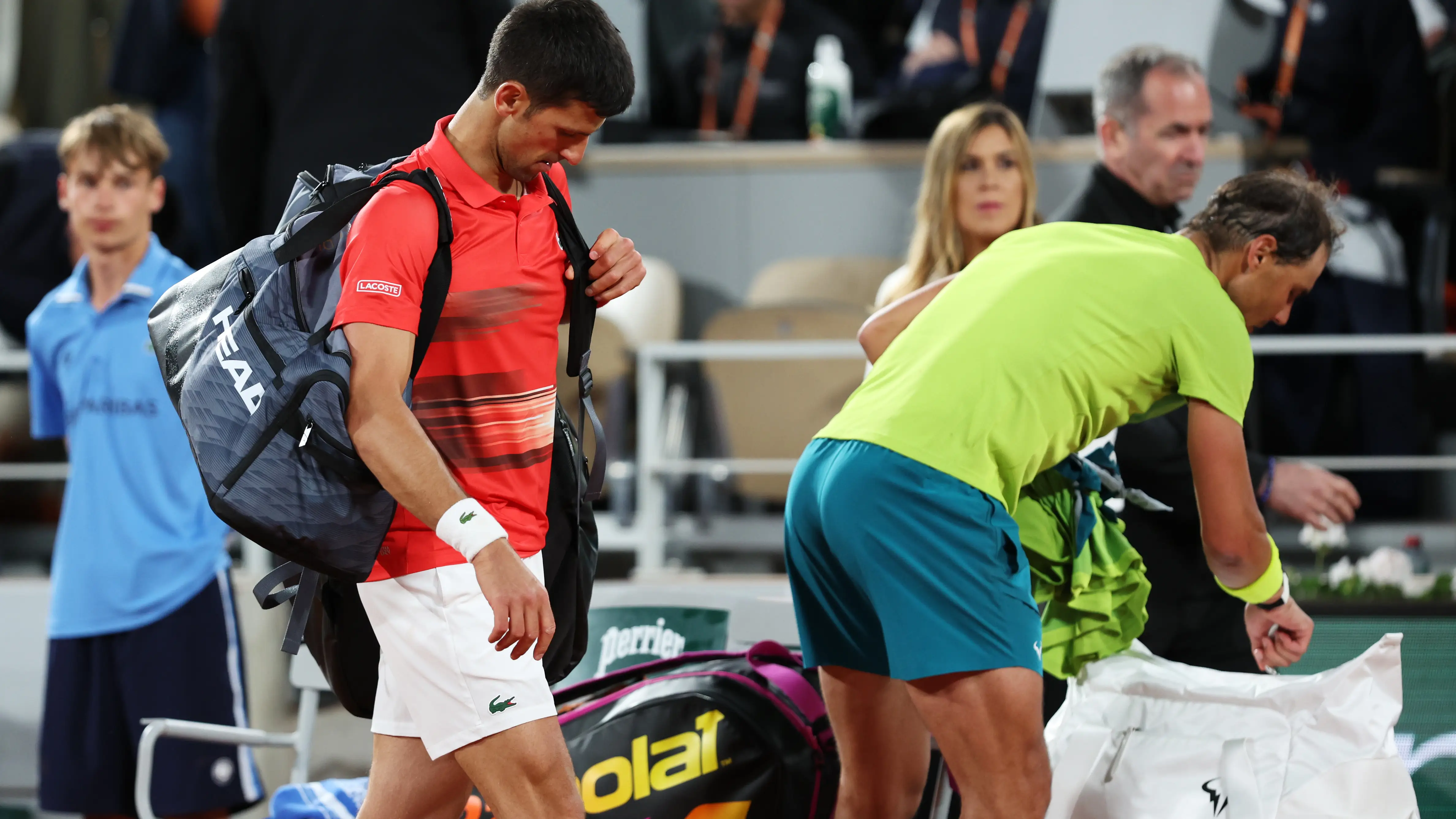 Novak Djokovic y Rafa Nadal en su último enfrentamiento en Roland Garros Novak Djokovic y Rafa Nadal en su último enfrentamiento en Roland Garros