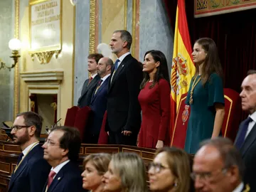 Los Reyes y la princesa Leonor en el Congreso Los Reyes y la princesa Leonor en el Congreso