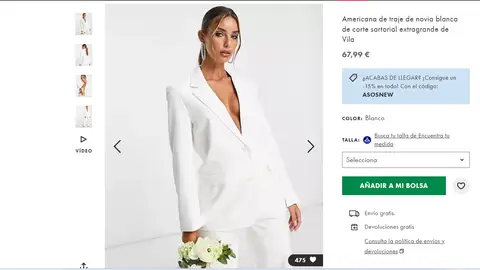 Traje blanco Traje blanco