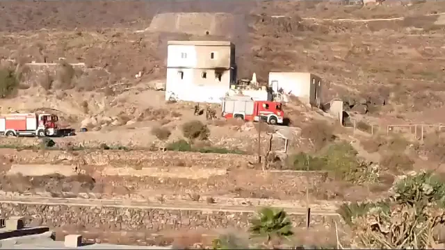 La vivienda tras el incendio