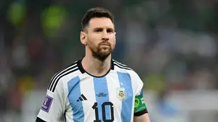 Leo Messi en un partido de Argentina en el Mundial de Catar 2022 Leo Messi en un partido de Argentina en el Mundial de Catar 2022