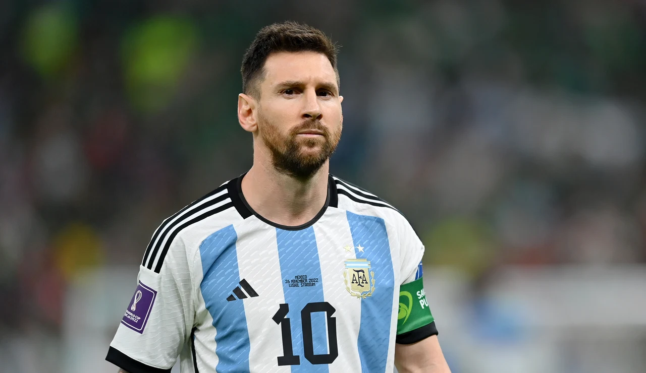 Leo Messi en un partido de Argentina en el Mundial de Catar 2022