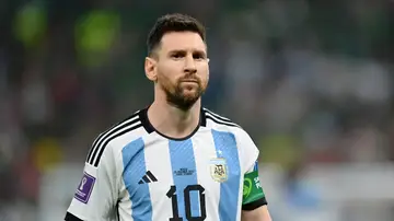 Leo Messi en un partido de Argentina en el Mundial de Catar 2022