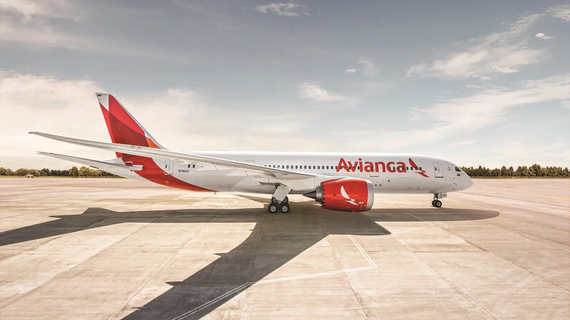 Imagen de archivo de un avión de Avianca Imagen de archivo de un avión de Avianca