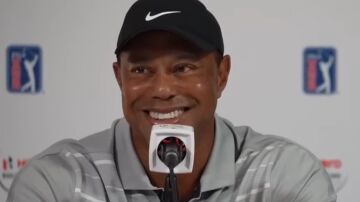 Tiger Woods en una rueda de prensa reciente