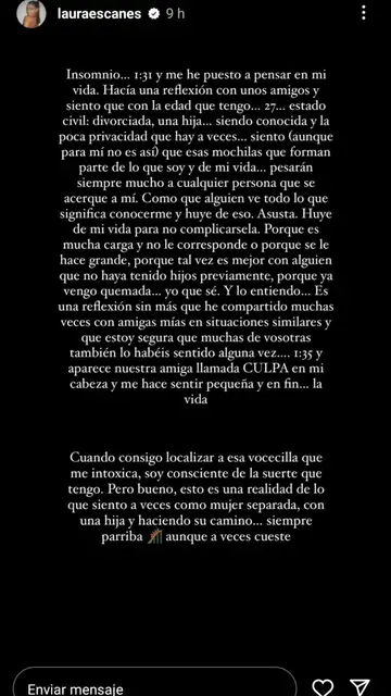 Laura Escanes ha compartido unas palabras a sus seguidores contando su situación actual Laura Escanes ha compartido unas palabras a sus seguidores contando su situación actual