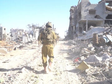 Imagen de un soldado en Gaza