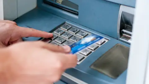 Un cajero automático Un cajero automático