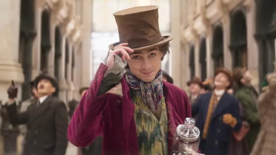 Timothée Chalamet como Wonka Timothée Chalamet como Wonka