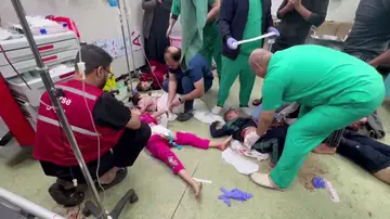 Dos niños heridos