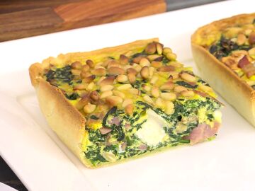Quiche de espinacas, bacon y queso de cabra: &ldquo;Ideal para cualquier cena&rdquo;
