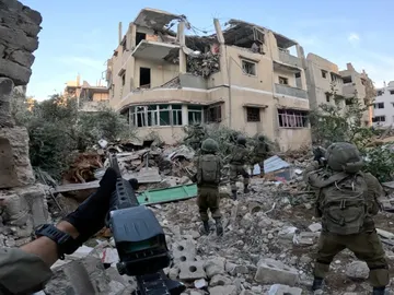 Soldados israelíes operando en la Franja de Gaza Soldados israelíes operando en la Franja de Gaza