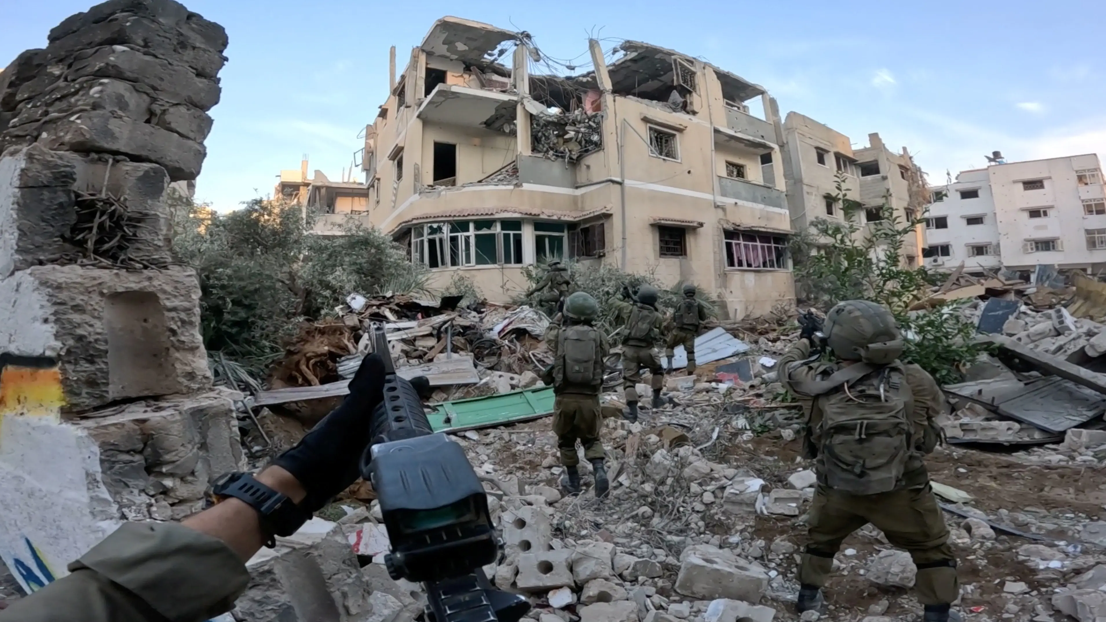 Soldados israelíes operando en la Franja de Gaza Soldados israelíes operando en la Franja de Gaza
