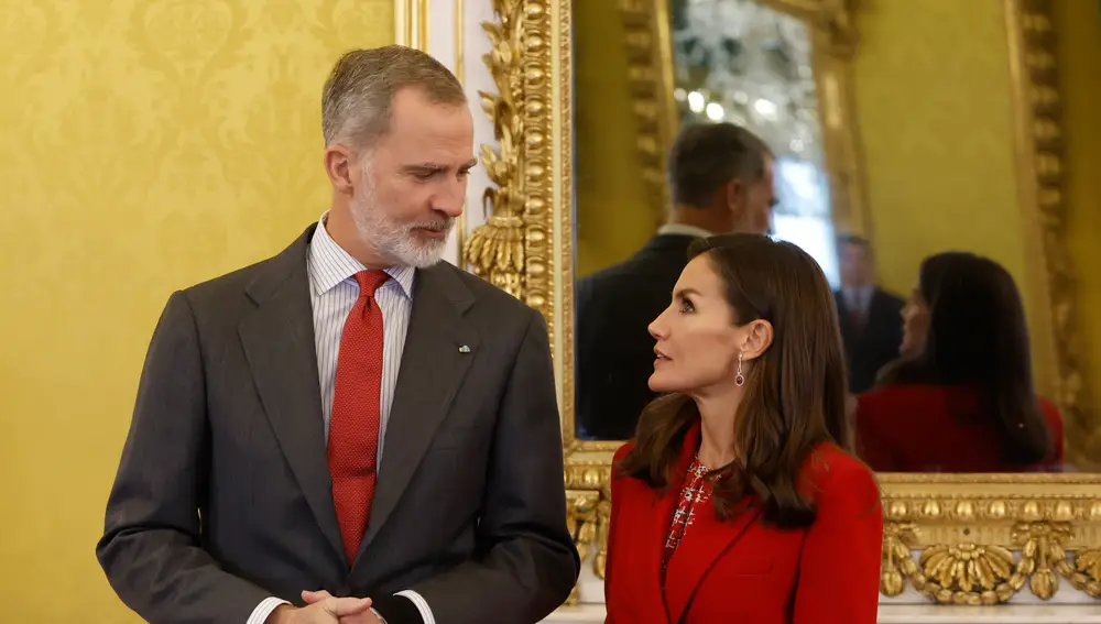 Los reyes Felipe y Letizia en el Palacio Real de Aranjuez
