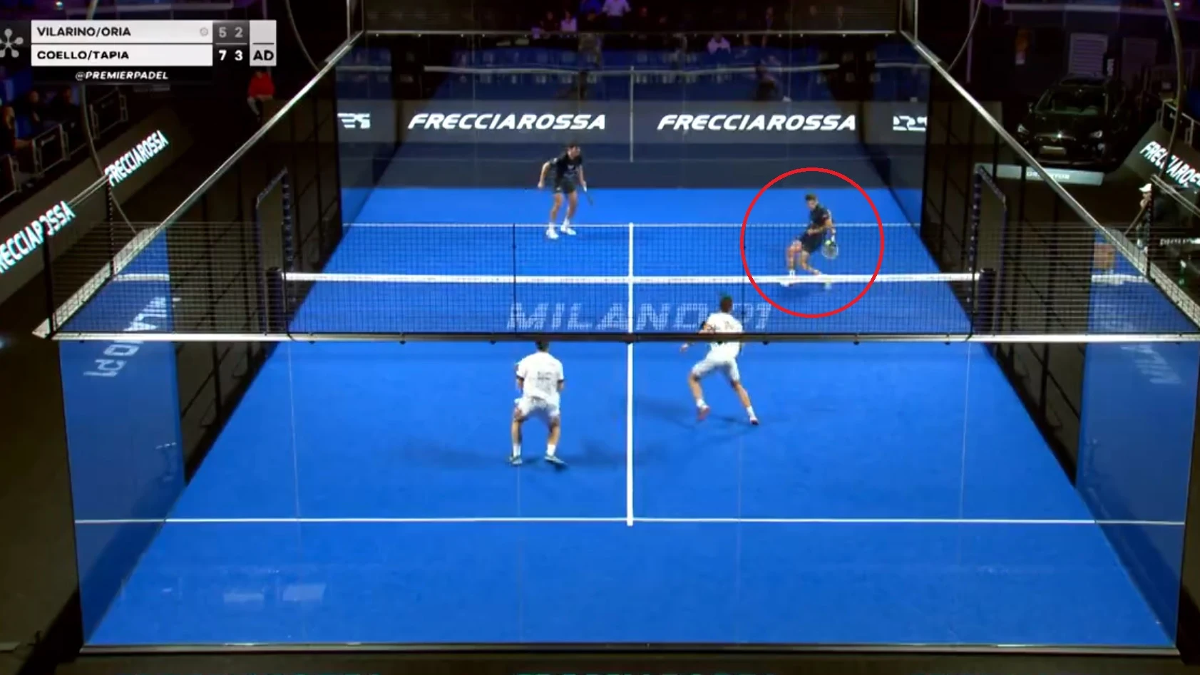 Agustín Tapia, en acción en el Premier Pádel de Milán Agustín Tapia, en acción en el Premier Pádel de Milán