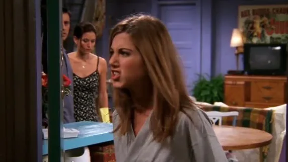 Rachel en el momento de Friends de "SÍ tiene importancia" Rachel en el momento de Friends de "SÍ tiene importancia"