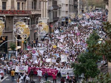 Huelga de personal sanitario y no sanitario y de enfermeras en Barcelona