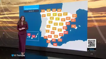 Mapa de temperaturas máximas en España para el jueves 14 de diciembre Mapa de temperaturas máximas en España para el jueves 14 de diciembre