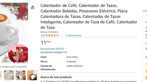 Calentador de taza Calentador de taza