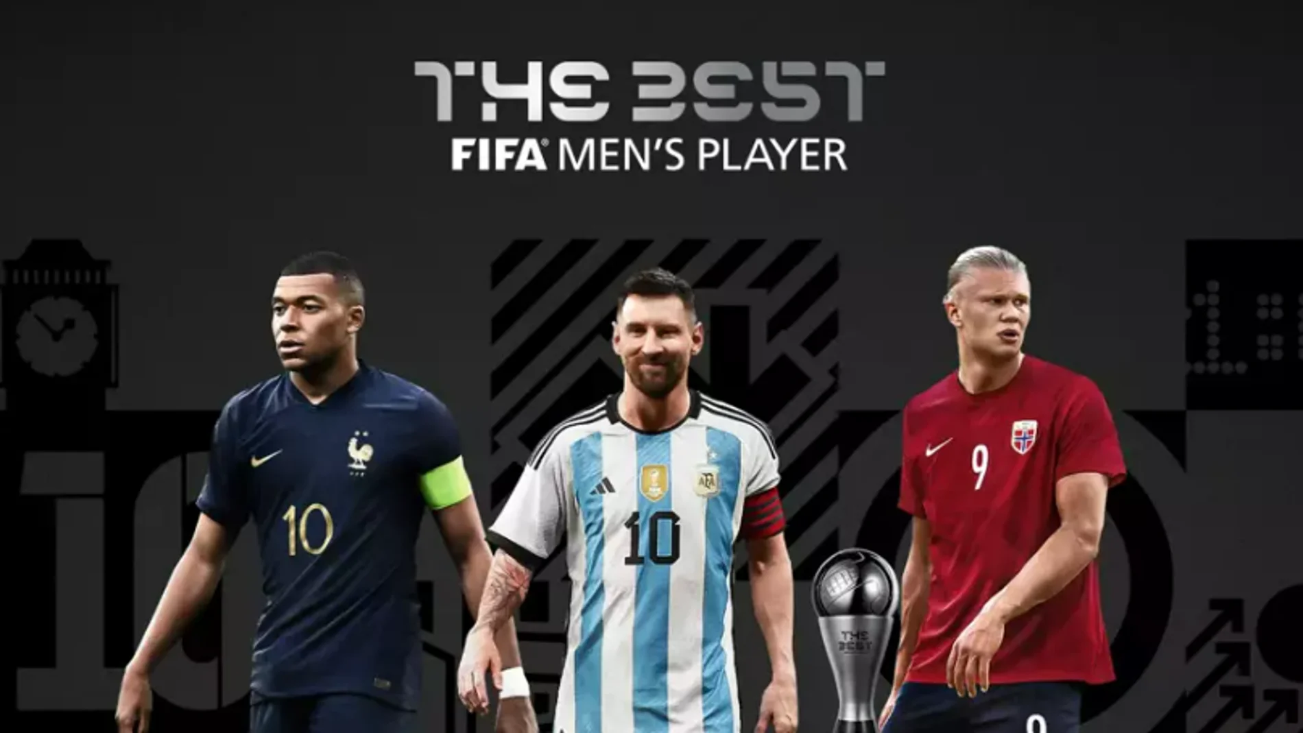 Messi, Mbappé y Haaland, los finalistas al premio The Best 2023