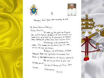 La emotiva carta del papa Francisco a una catequista ciega de 97 años de Lanzarote