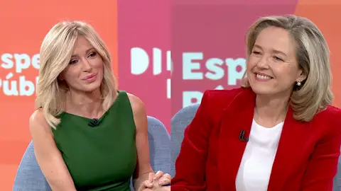 Nadia Calviño en Espejo Público. Nadia Calviño en Espejo Público.