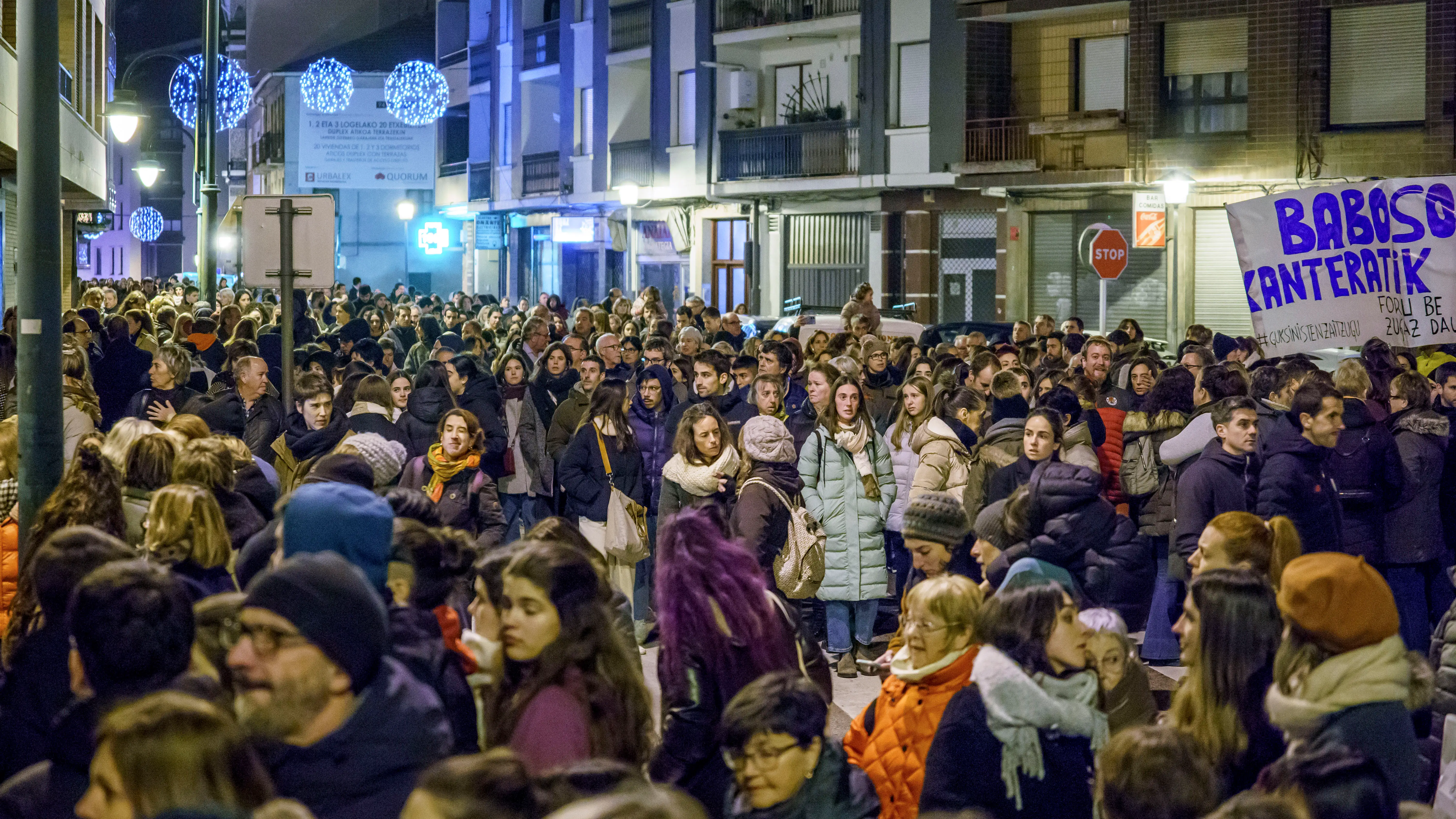 Imagen de la manifestaci&oacute;n de hoy en Gernika 